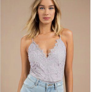 Ofelia gray lace bodysuit